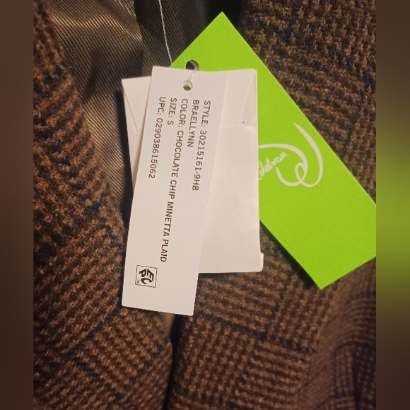 Sam Edelman Women's Braellynn Chocolate Chip Menitta Plaid Blazer Size Small NWT - Picture 10 of 15